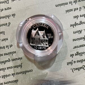 Desjardins 2000 10c Birth of the Credit Unions in NA100th Ann. Sterling Silver